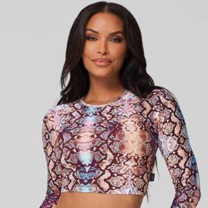 NWT LiCi Fit Cobra Long Sleeve Crop Top